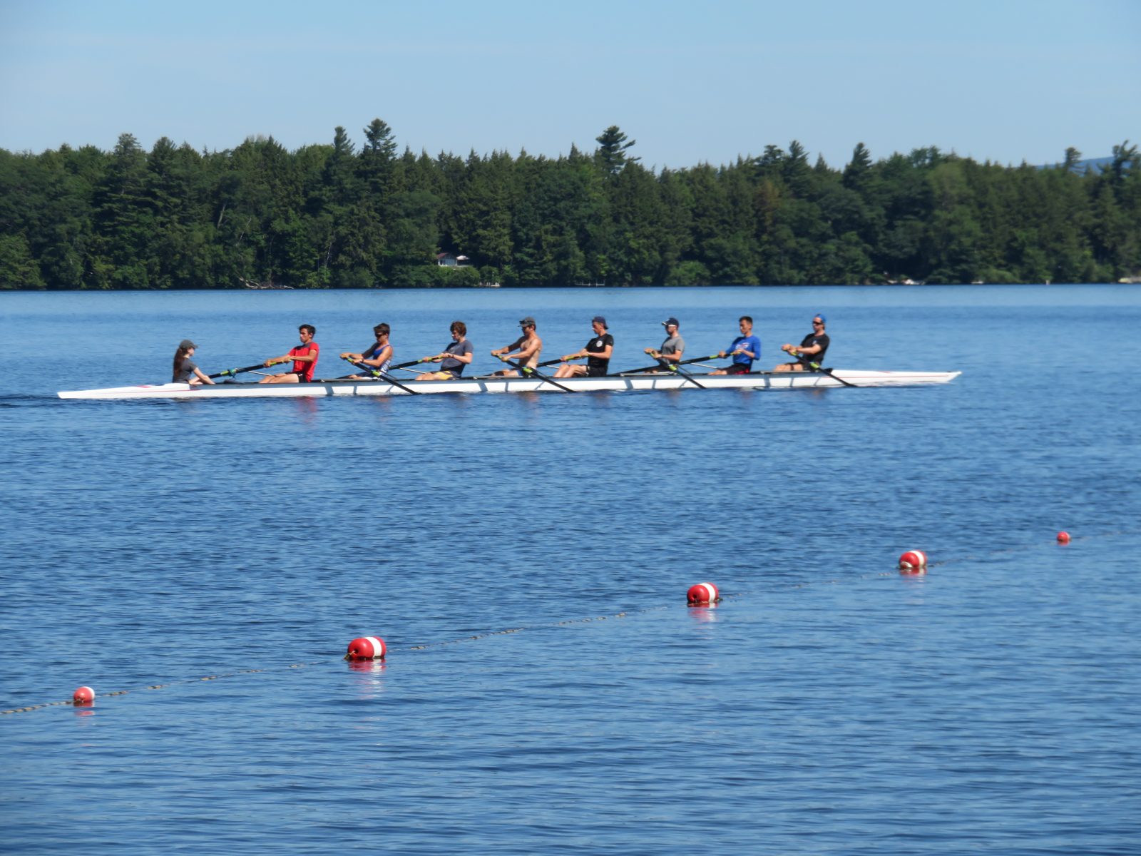 Quebec rowing team training at Brome Lake