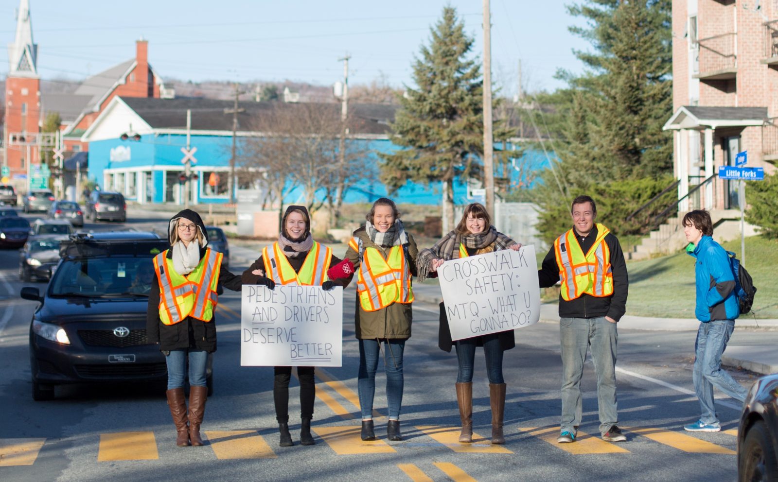 Bishop’s Students hold crosswalk protest