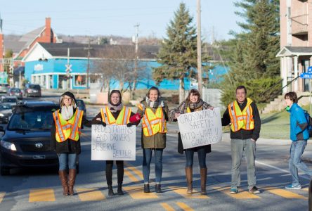 Bishop’s Students hold crosswalk protest