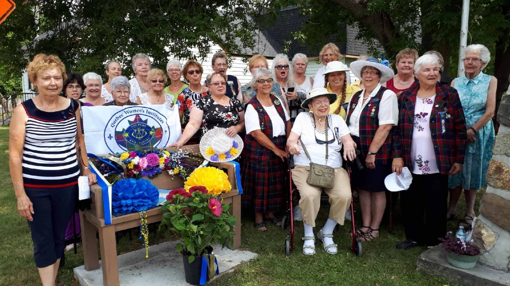 Dunham Canada 150 Bench dedicated by Quebec Women’s Institutes