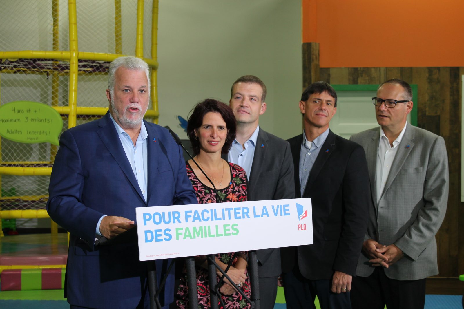 Couillard in Sherbrooke on  the lead up to Election Day