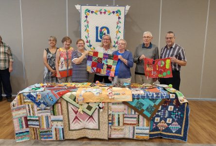 Lennoxville Quilters donate fidget quilts to Grace Village Pavilion