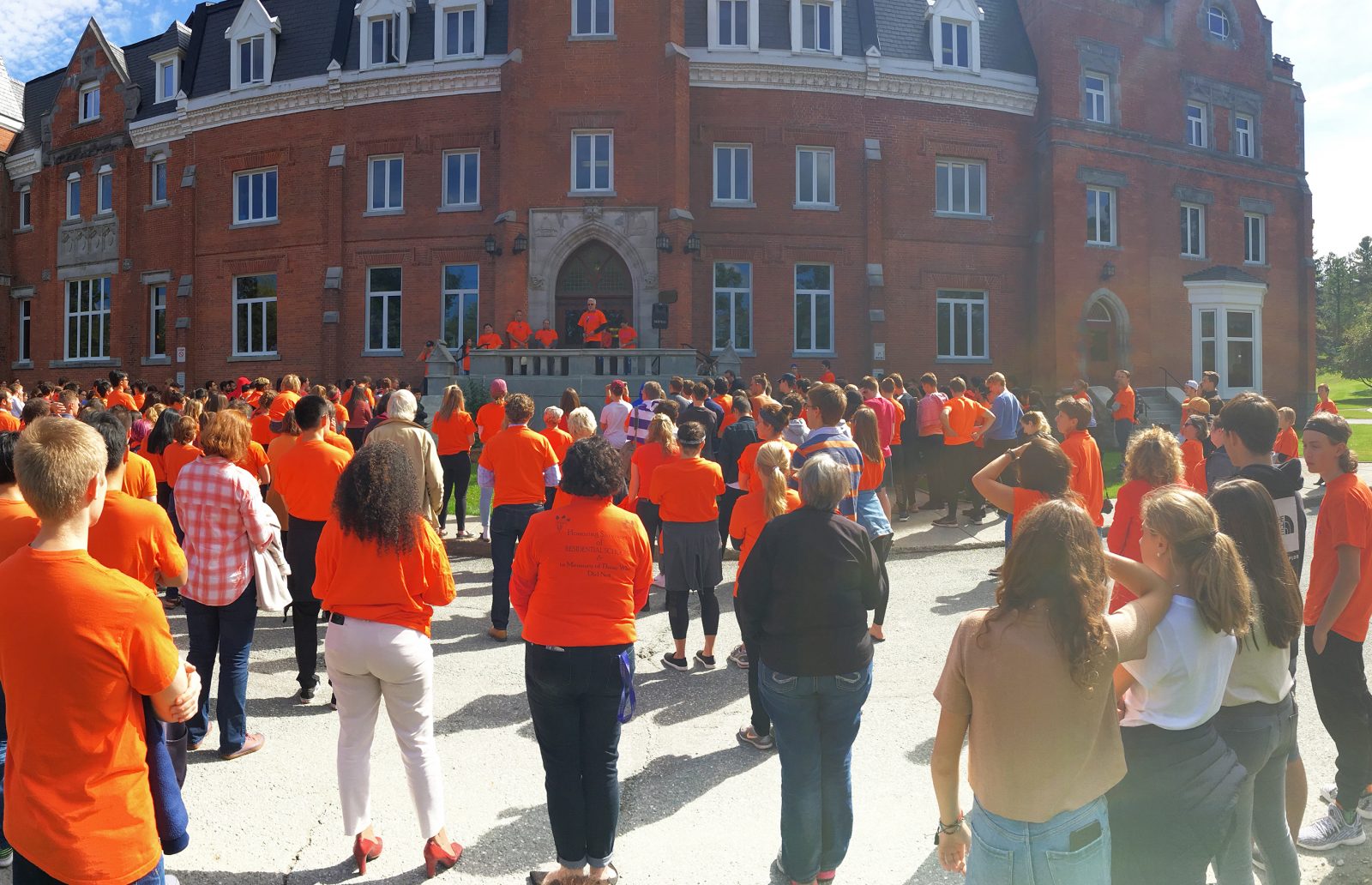 Lennoxville students raise awareness on Orange Shirt Day