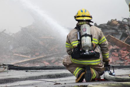 Magog fire reduces a city block to rubble
