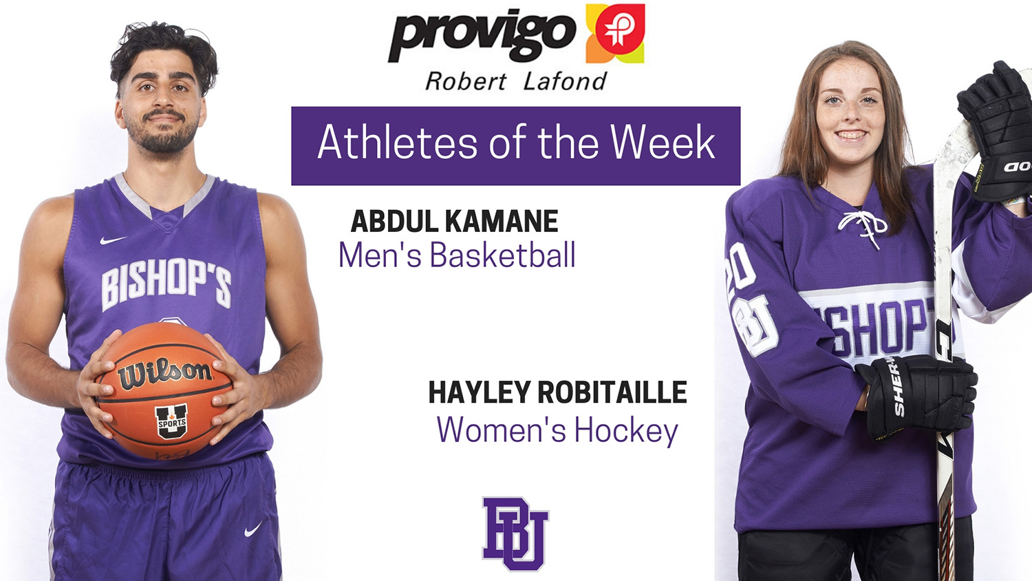 Robitaille and Kamane named Provigo, Robert ­Lafond Bishop’s Athletes of the Week