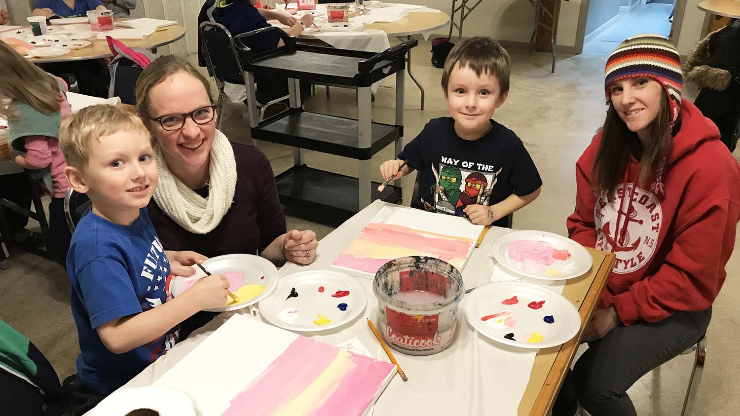 Galt family paint day draws a crowd