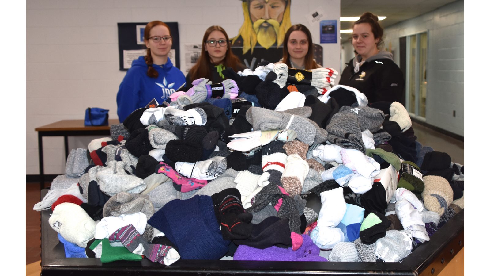 ETSB gathers 741 pairs of socks for homeless shelters