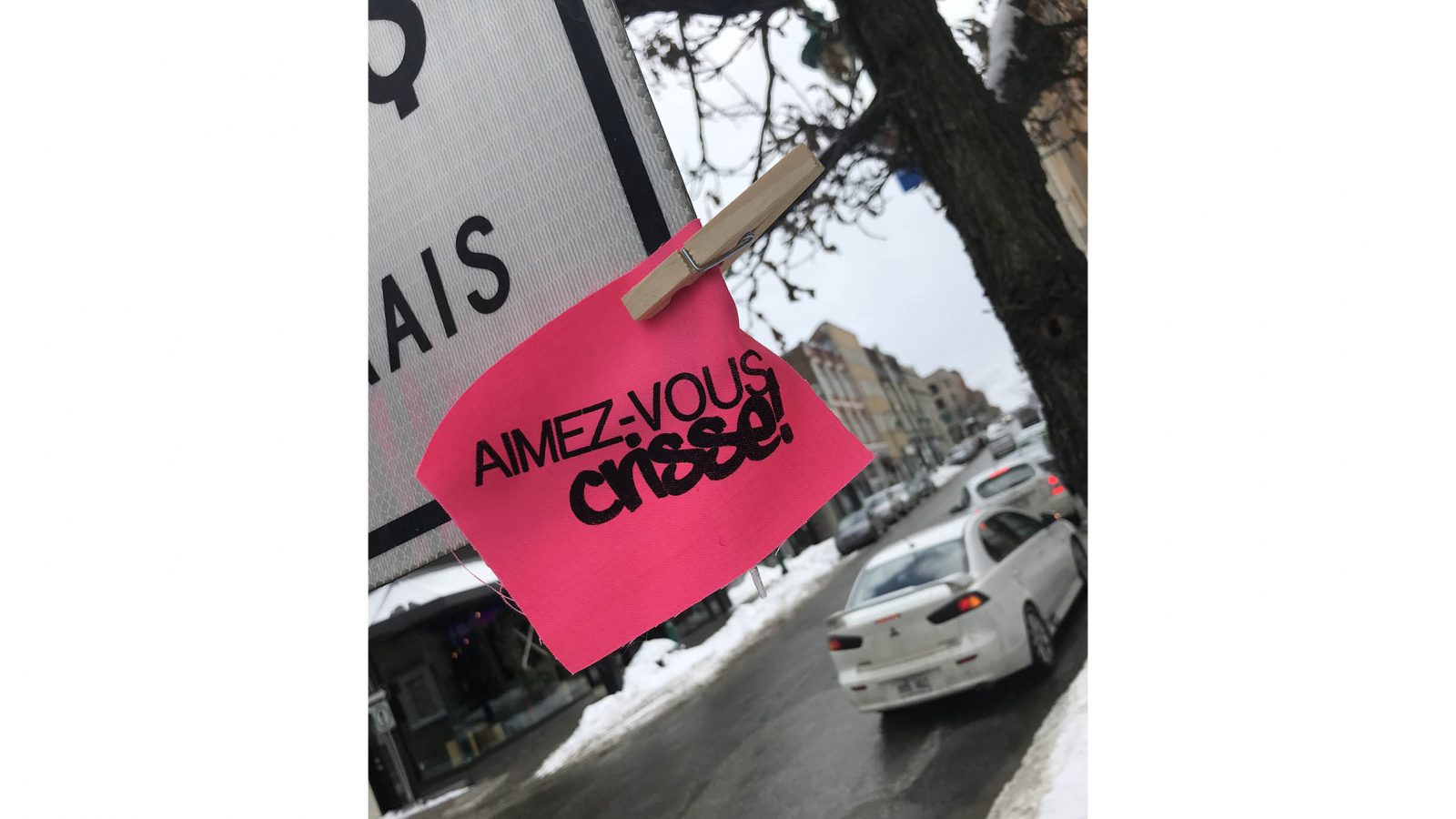 Sherbrooke artist says ‘just love each other!’ after anti-immigration ­pamphlets litter the city
