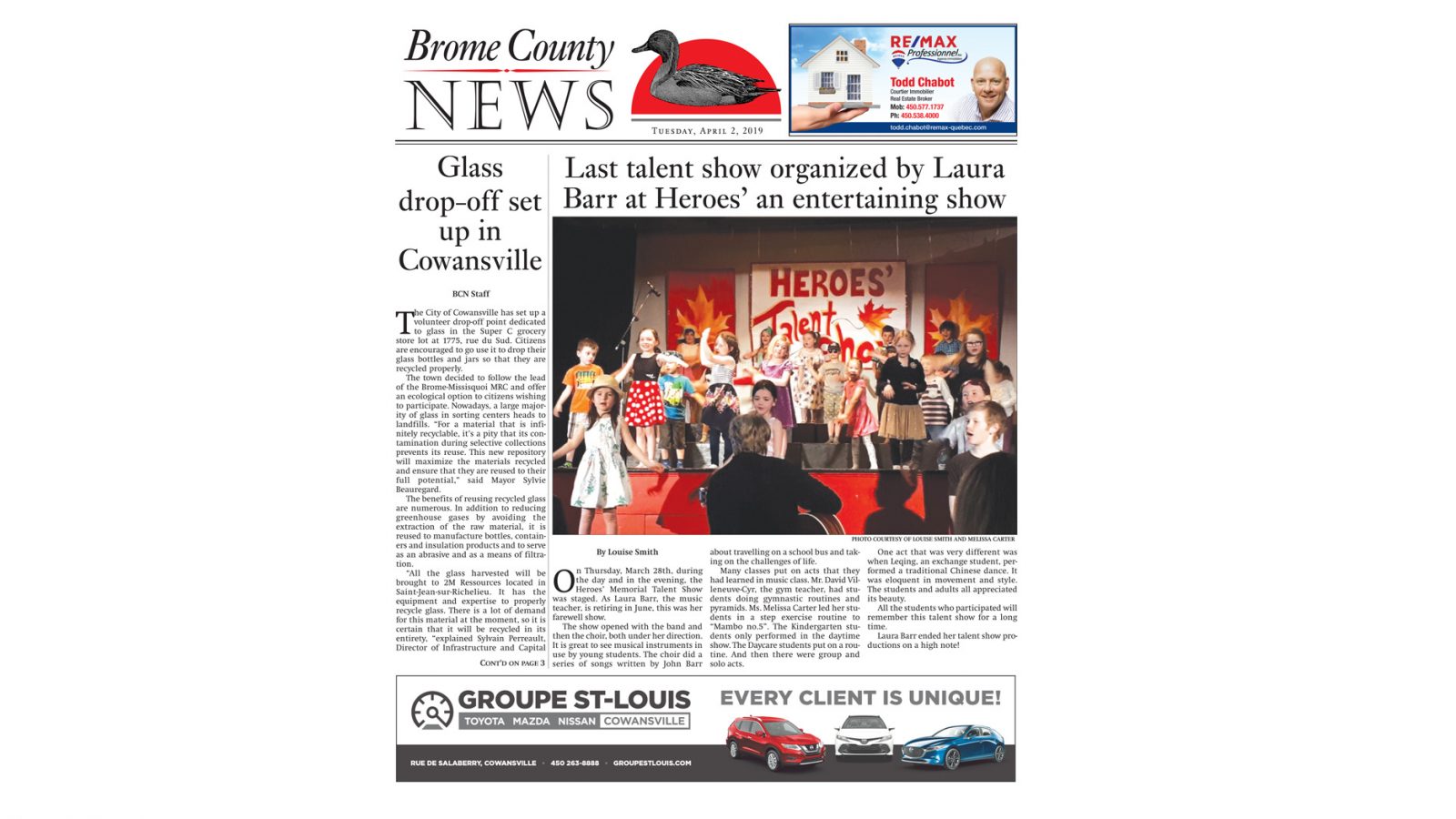 Brome County News – April 2, 2019 edition