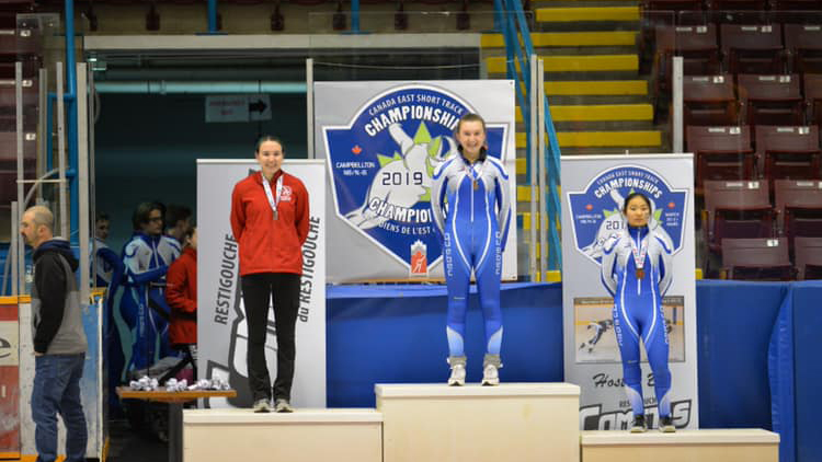 Amelia Blinn wins four medals at the Canada  East Short Track Championship