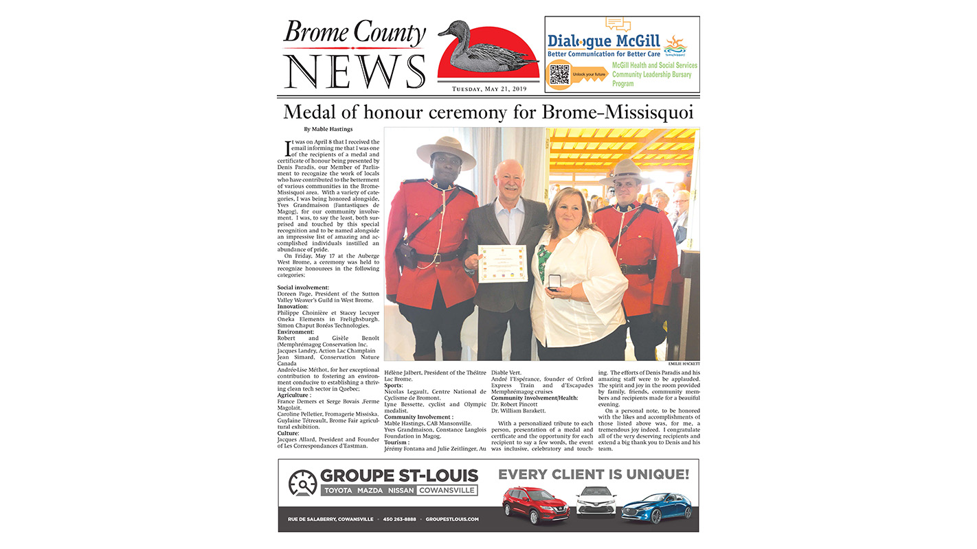 Brome County News – May 21, 2019 edition