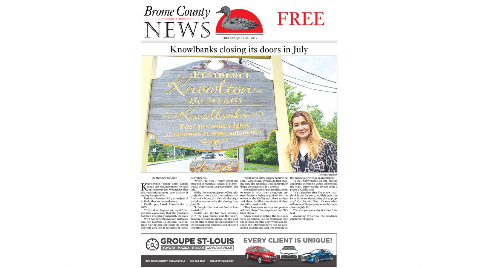 Brome County News – June 25, 2019