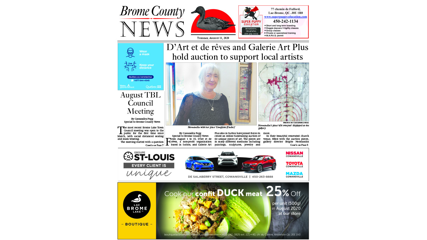 Brome County News – August 11, 2020 edition