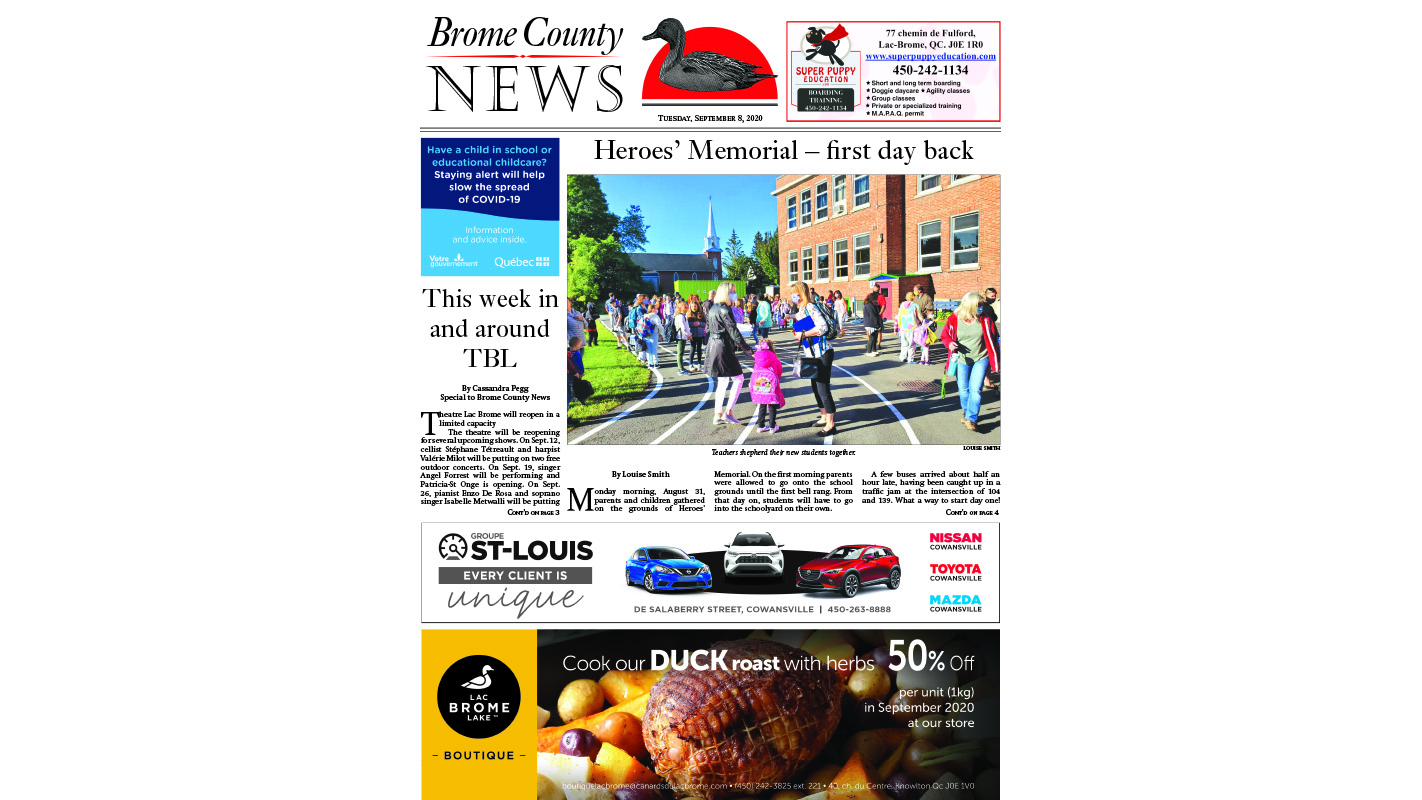 Brome County News – September 8, 2020 edition