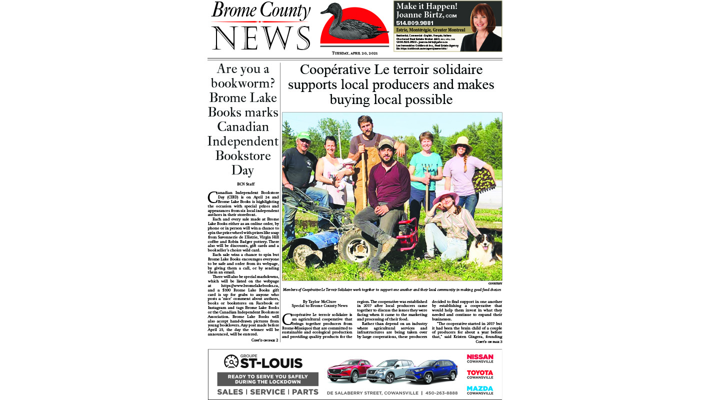 Brome County News – April 20, 2021 edition