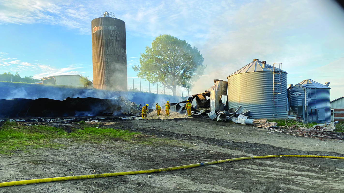 Over 100 cattle perish in Stanstead East barn fire