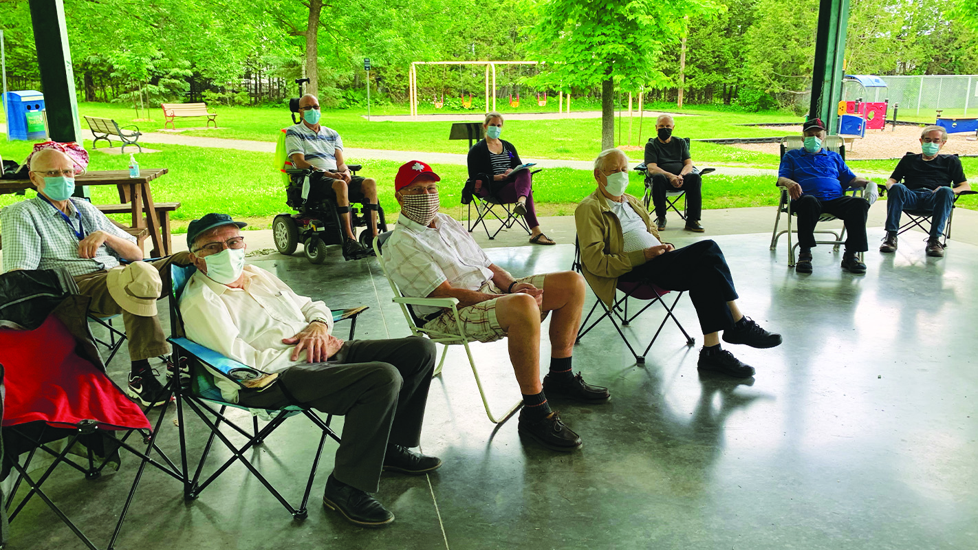 Community Aid seniors men’s group meets for first time in over a year