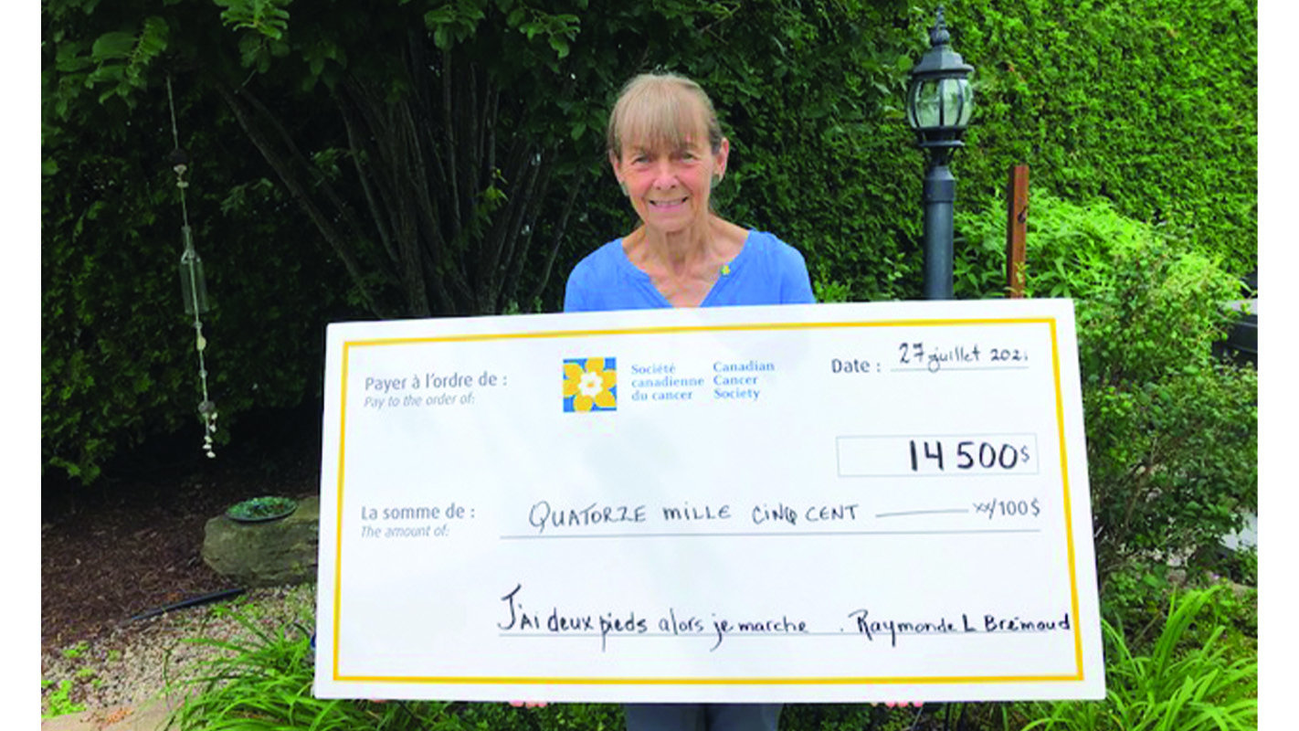 Long-distance walker raises $14,500 for Canadian Cancer Society