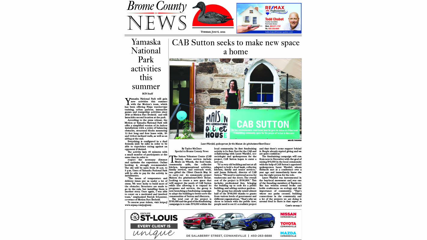 Brome County News – July 6, 2021 edition