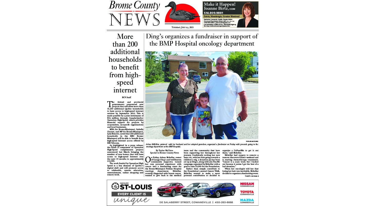 Brome County News – July 27, 2021 edition
