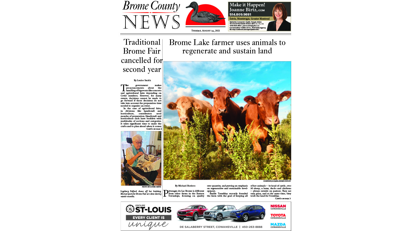 Brome County News – August 24, 2021 edition