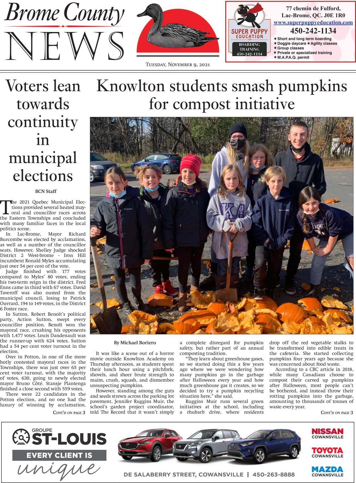 Brome County News – November 9, 2021
