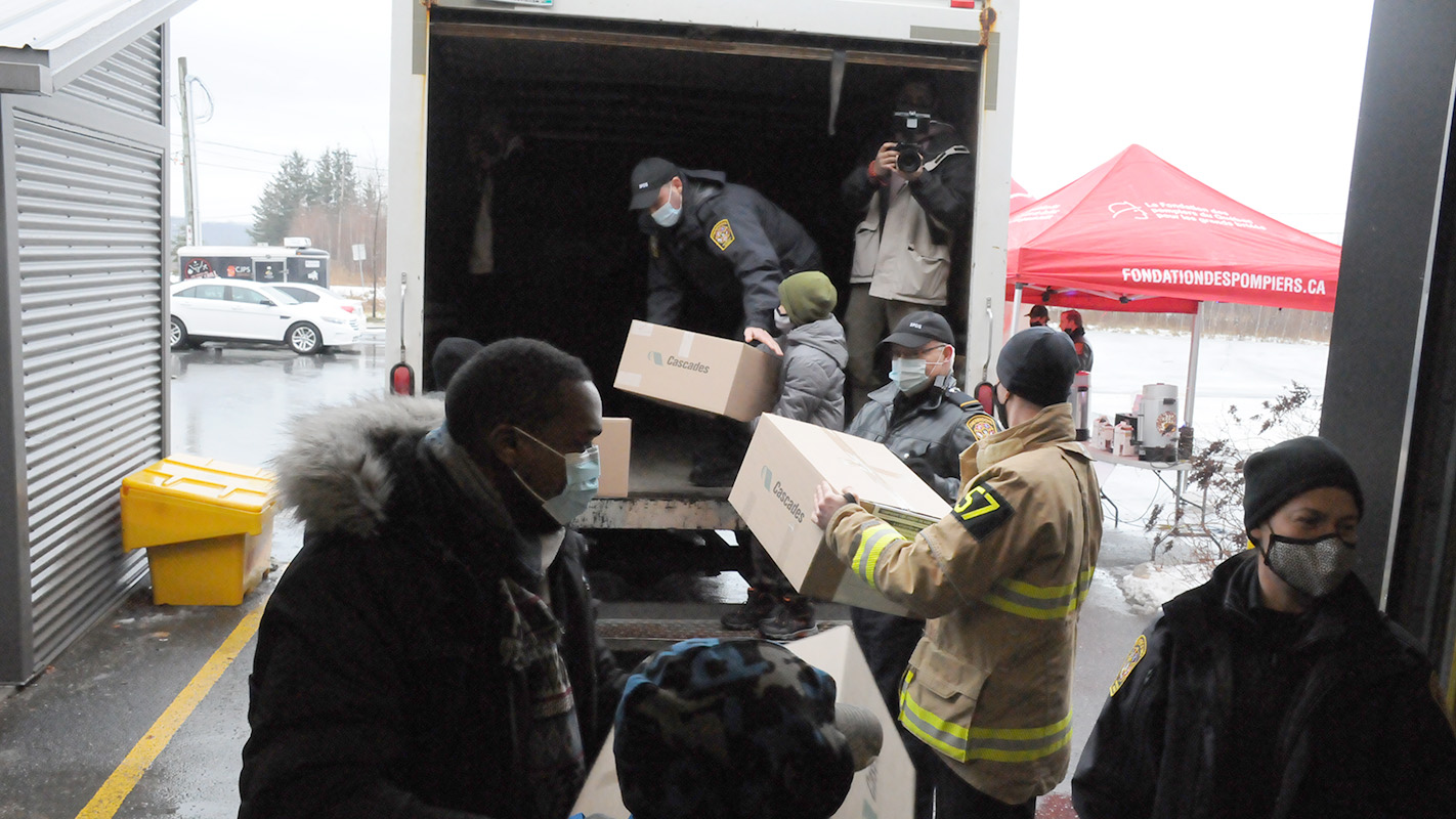 Sherbrooke firefighter toy drive