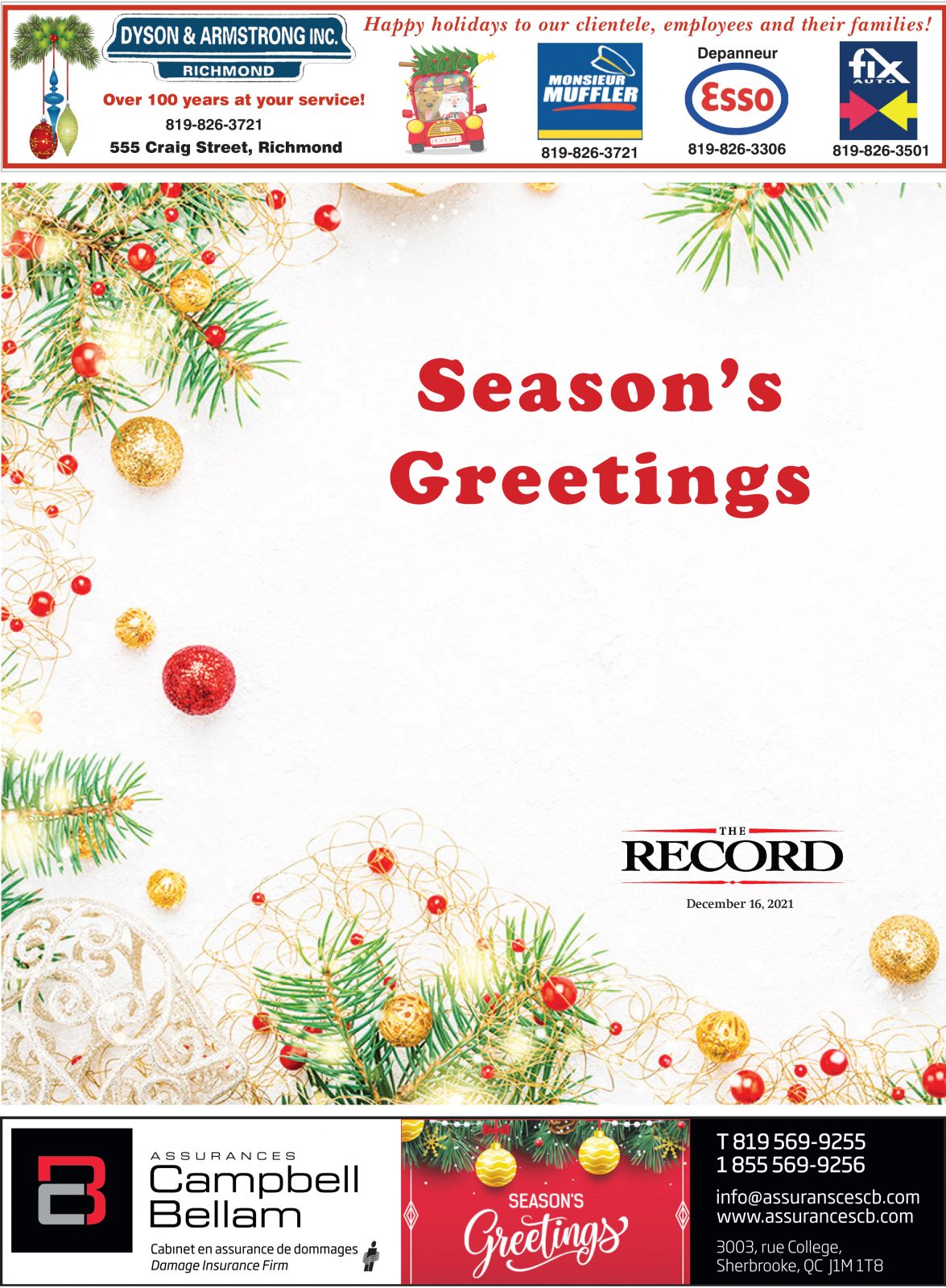 Season’s Greetings – December 16, 2021