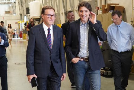 Trudeau tours Eastern Townships, takes no questions