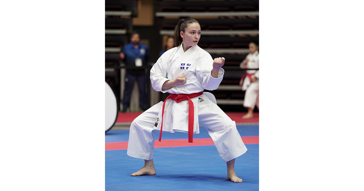 A Canadian karate champion in the Townships