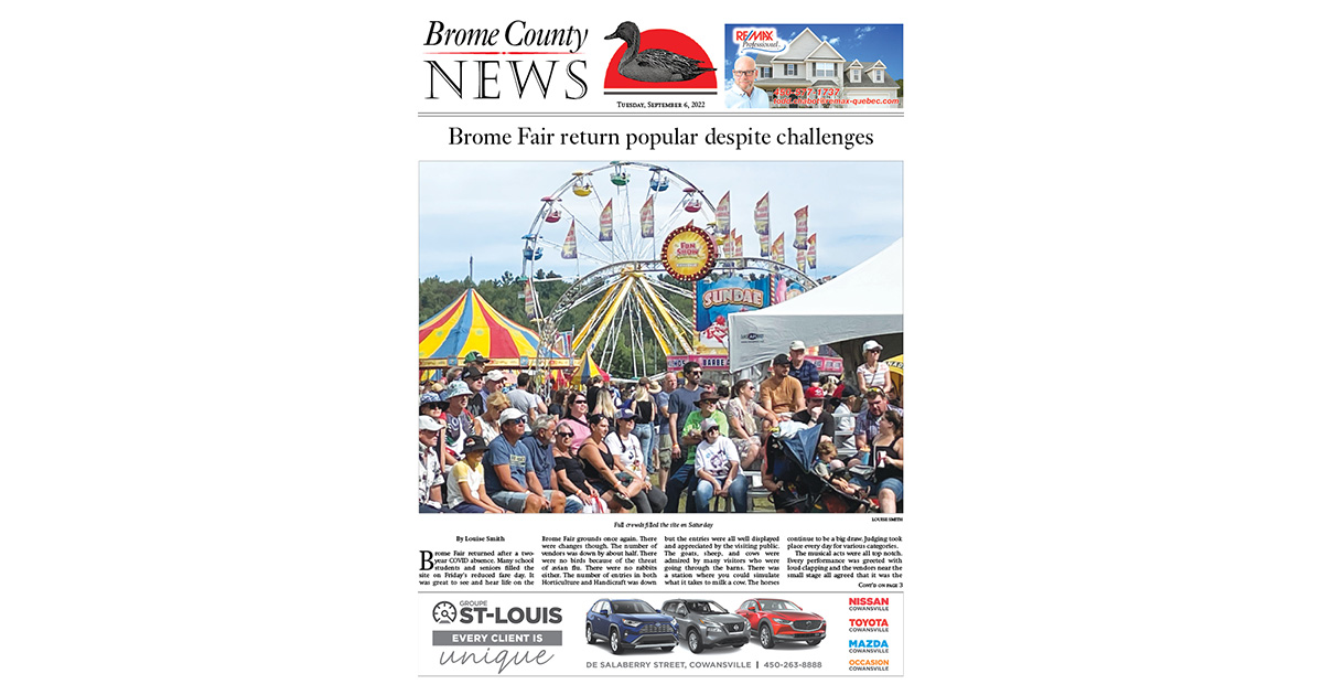 Brome County News – Sept. 6, 2022 edition