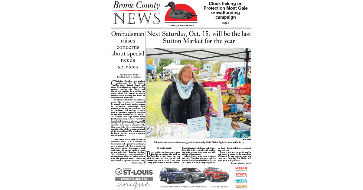 Brome County News – Oct. 11, 2022 edition
