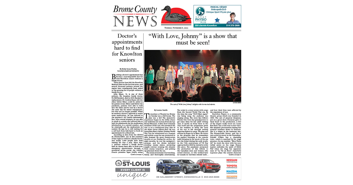 Brome County News – Nov. 8, 2022 edition