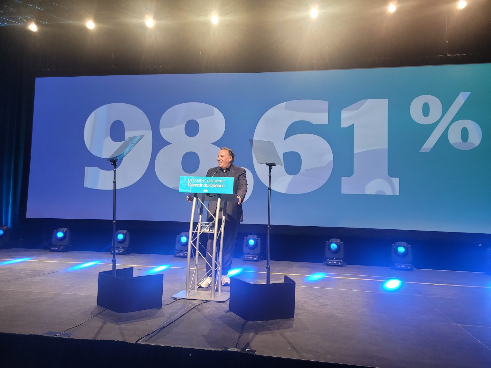 Legault receives 98.6% support at CAQ party convention in Sherbrooke