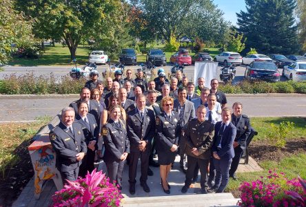 Local police hold press conference on distracted driving in Bromont