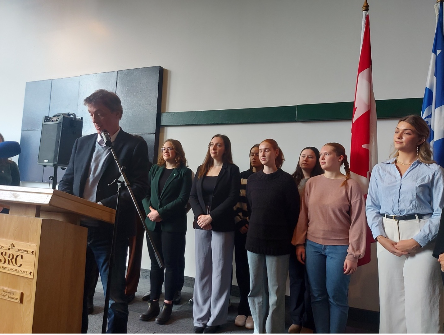 Members of provincial Official Opposition and student representatives decry tuition hike